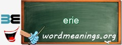 WordMeaning blackboard for erie